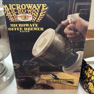 Vintage Nordic Ware Chef Tell Microwave 2-5 Cup Coffee Brewer IOB 1980s 1970s